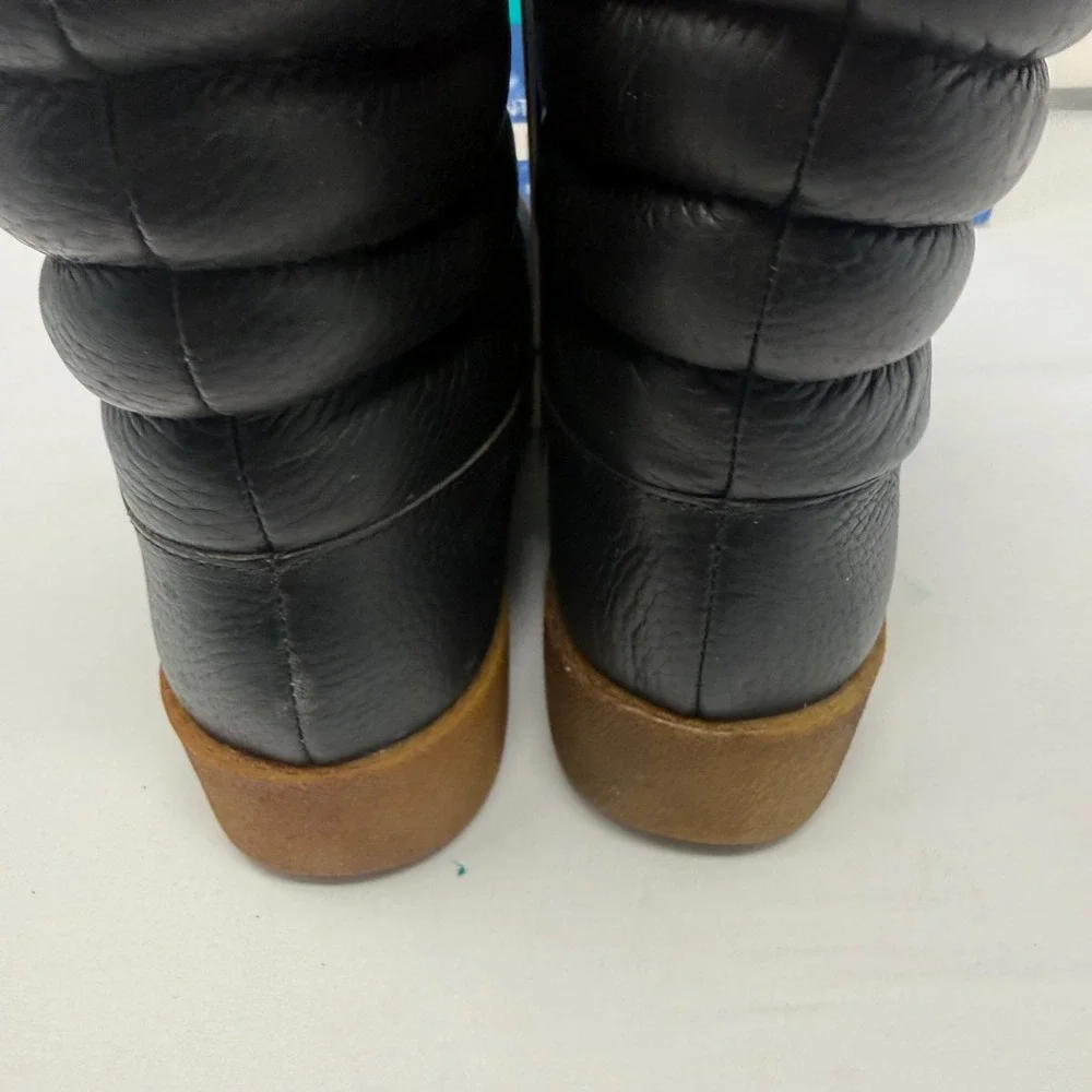 Cougar Originals Pillow Boots Women 6 Black Waterproof Leather Winter Snow Boots